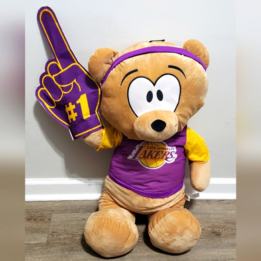 Los Angeles Lakers Official Uniform NBA Teddy Bear Stuffed Animal Plush RARE